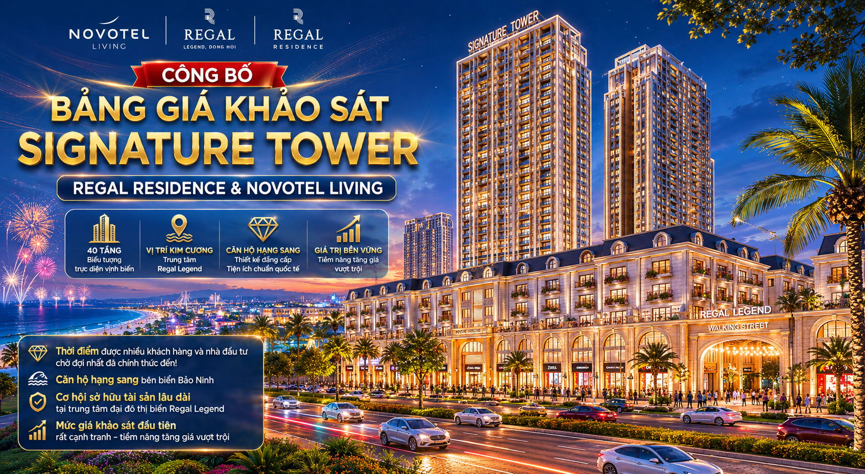 CÔNG BỐ BẢNG GIÁ CĂN HỘ BIỂN REGAL RESIDENCE SIGNATURE